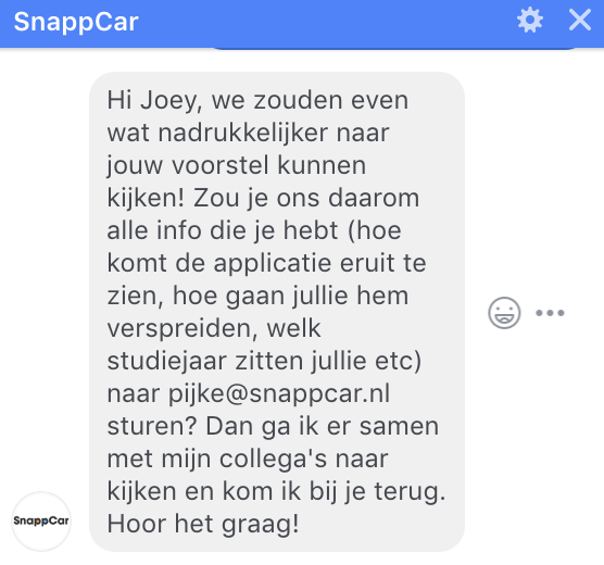 Antwoord SnappCar